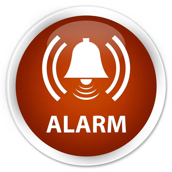 Alarm (bell icon) premium brown round button