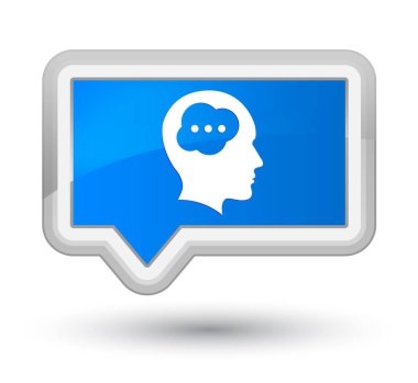 Beyin baş simge Başbakan camgöbeği mavi bayrak düğmesini