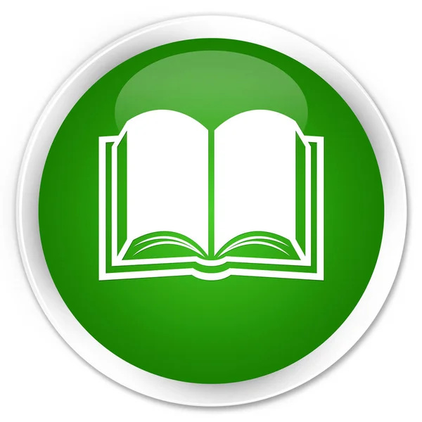 Könyv ikon prémium zöld kör gomb — Stock Fotó