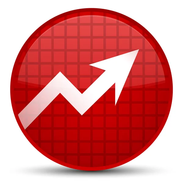 Ícone gráfico de negócios botão redondo vermelho especial — Fotografia de Stock