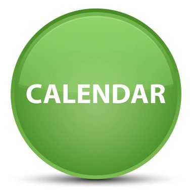 Takvim özel yumuşak yeşil yuvarlak düğmesi