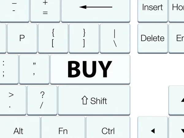 Buy white keyboard button — Stock Photo, Image