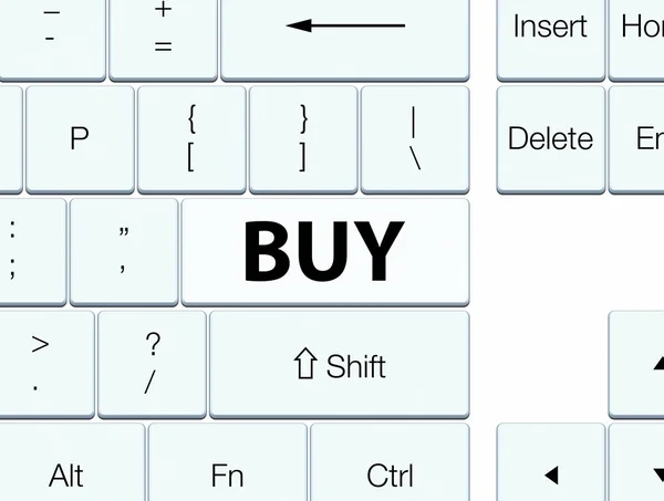 구매 화이트 키보드 버튼 — 스톡 사진