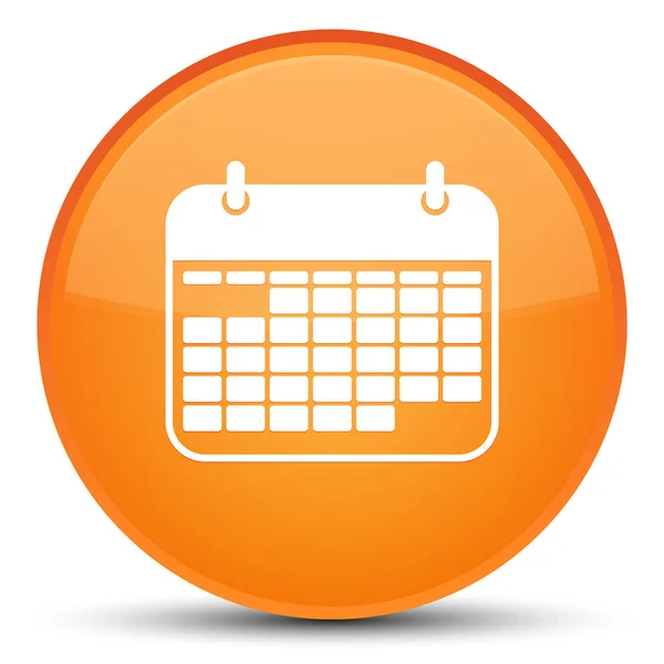 Przycisk okrągły pomarańczowy ikonę specjalne kalendarz — Zdjęcie stockowe