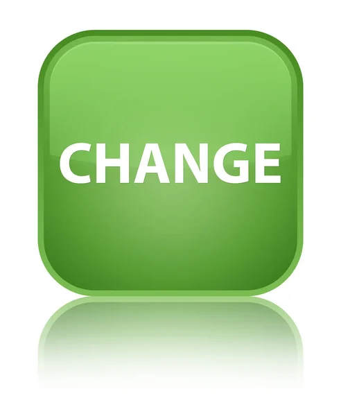 Change special soft green square button — Stock Photo, Image