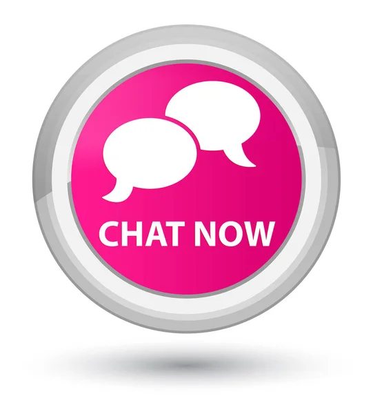 Chat теперь главная розовая круглая кнопка — стоковое фото