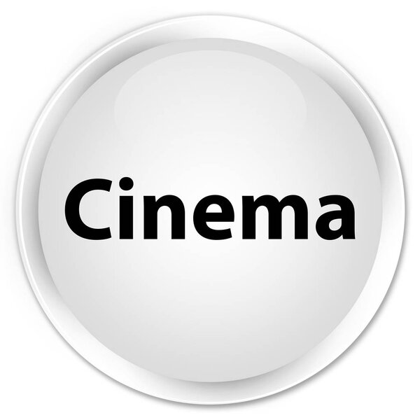 Cinema isolated on premium white round button abstract illustration