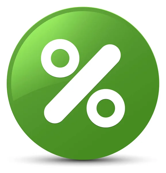 Discount icon soft green round button — Stock Photo, Image