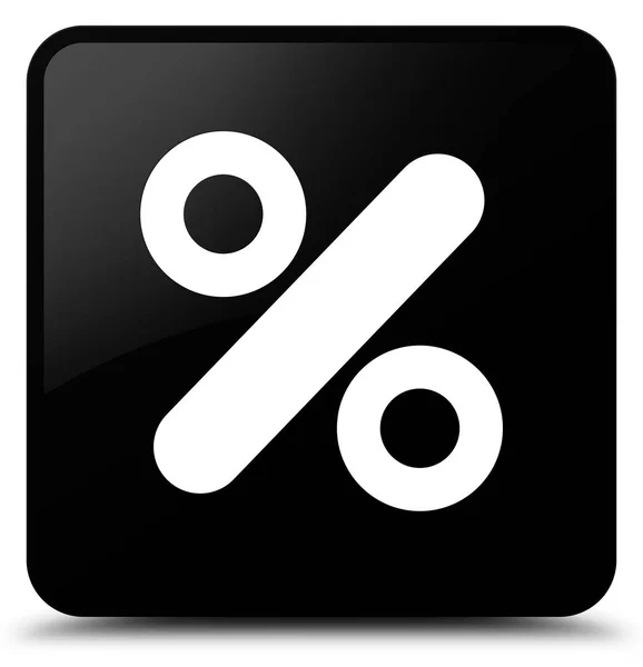 Discount icon black square button — Stock Photo, Image