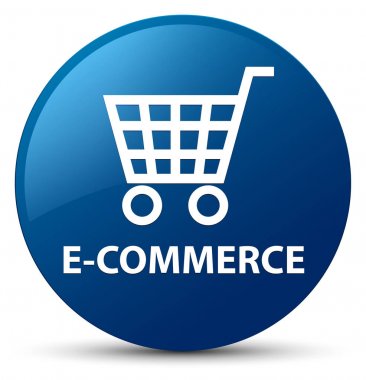 E-ticaret mavi yuvarlak düğmesi