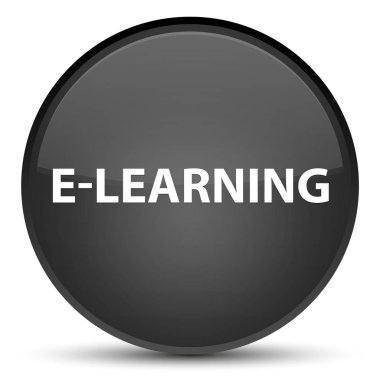 E-öğrenme özel siyah yuvarlak düğmesi