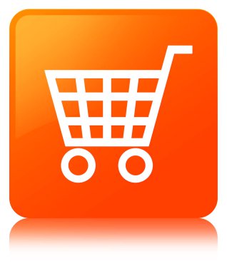 E-ticaret simgesi turuncu kare düğme