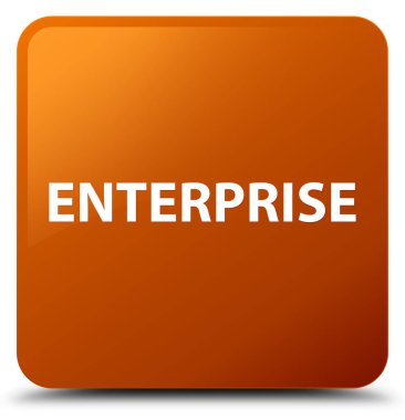 Kurumsal kahverengi kare düğme