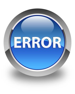 Hata parlak mavi yuvarlak düğme