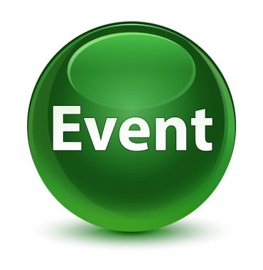 Olay cam gibi yumuşak yeşil yuvarlak düğmesi