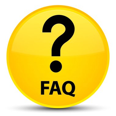 Sıkça Sorulan Sorular (soru simgesi) özel sarı yuvarlak düğmesi