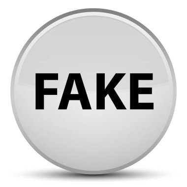 Sahte özel beyaz yuvarlak düğmesi