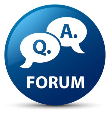 Forum (soru cevap balonu simgesinin) mavi yuvarlak düğmesi