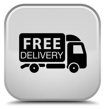 Ücretsiz teslimat kamyonu kutsal kişilerin resmi özel beyaz kare düğme