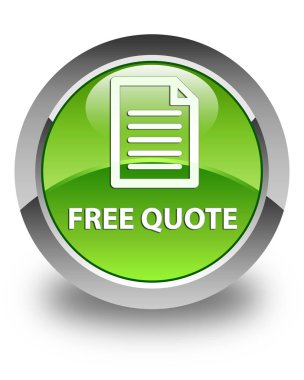 Ücretsiz fiyat teklifi (sayfa simgesi) parlak yeşil yuvarlak düğme