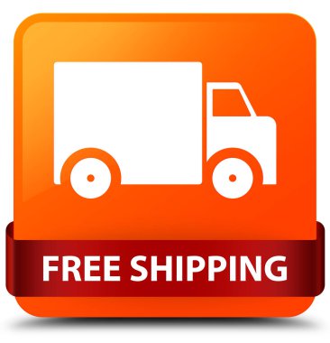 Turuncu kare düğme kırmızı kurdele orta ücretsiz kargo