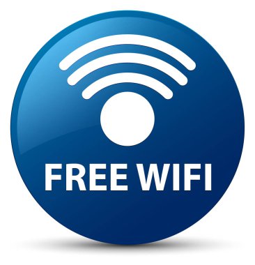Ücretsiz Wi-Fi mavi yuvarlak düğmesi
