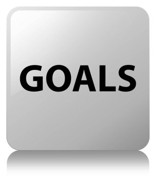 Gol beyaz kare düğme