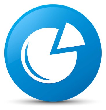 Grafik simgesi mavi düğme mavi