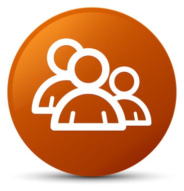 Grup simgesi kahverengi yuvarlak düğmesi