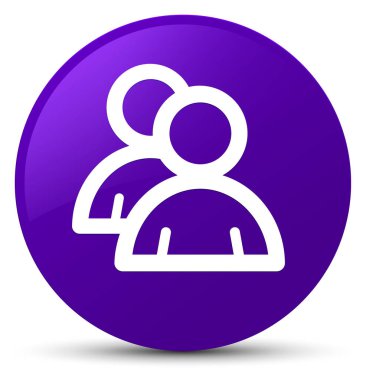 Grup simgesi mor yuvarlak düğmesi