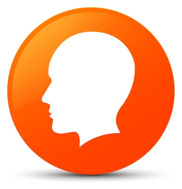 Simge düğmesini turuncu kafa erkek yüz