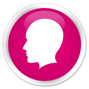 Simge sigorta primi düğmesini pembe kafa erkek yüz