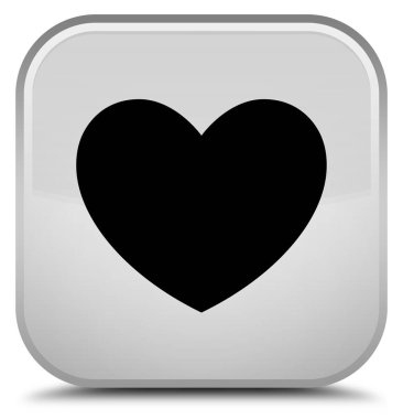 Kalp kutsal kişilerin resmi özel beyaz kare düğme