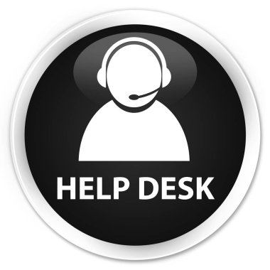 Resepsiyon (müşteri bakım simgesi) sigorta primi düğmesini siyah yardım