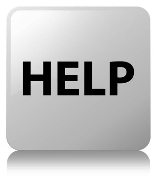 Beyaz kare düğme yardım