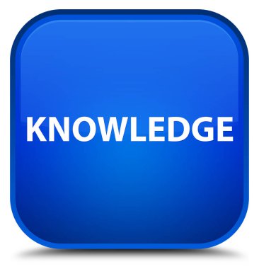 Bilgi özel mavi kare düğme