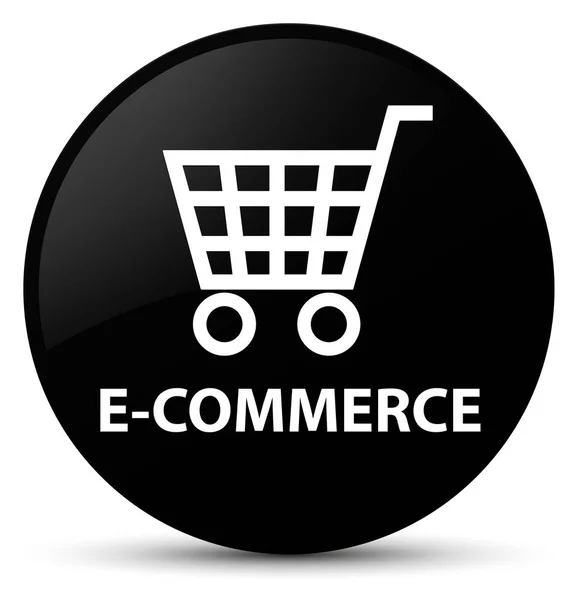 E-commerce botão redondo preto — Fotografia de Stock