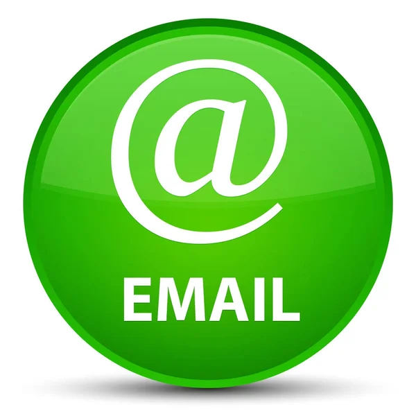 Email (ícone de endereço) botão redondo verde especial — Fotografia de Stock