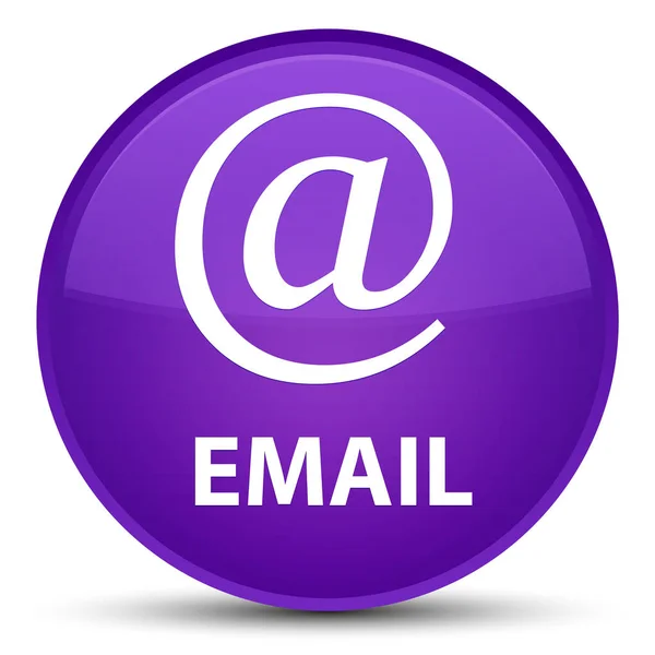E-posta (adresi simgesi) özel mor yuvarlak düğmesini — Stok fotoğraf