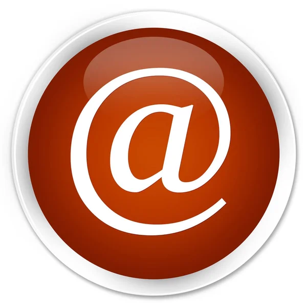 Email address icon premium brown round button — Stock Photo, Image