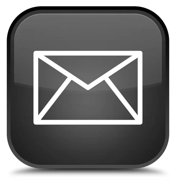 Icono de correo electrónico botón cuadrado negro especial —  Fotos de Stock