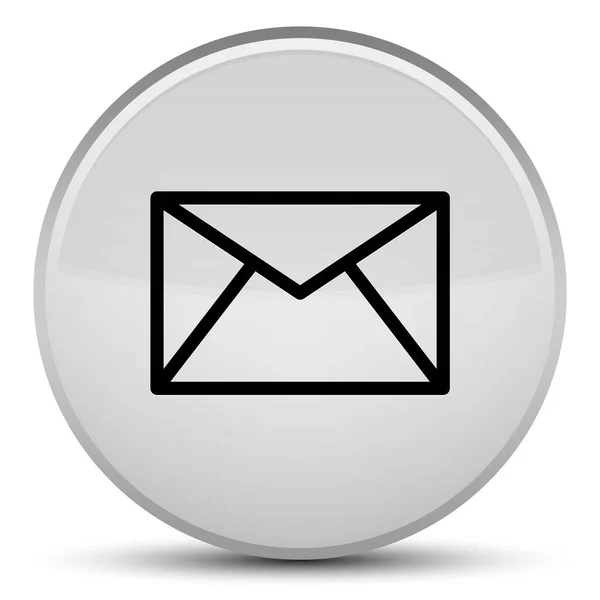 E-posta kutsal kişilerin resmi özel beyaz yuvarlak düğme — Stok fotoğraf