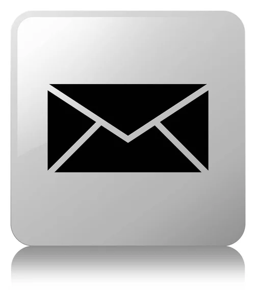 E-posta kutsal kişilerin resmi beyaz kare düğme — Stok fotoğraf