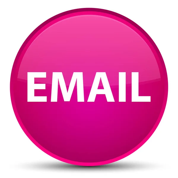 E-mail specjalne różowy okrągły przycisk — Zdjęcie stockowe