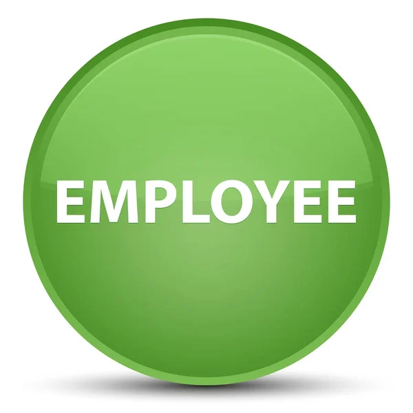 Спеціальна м'яка зелена кругла кнопка працівника — стокове фото