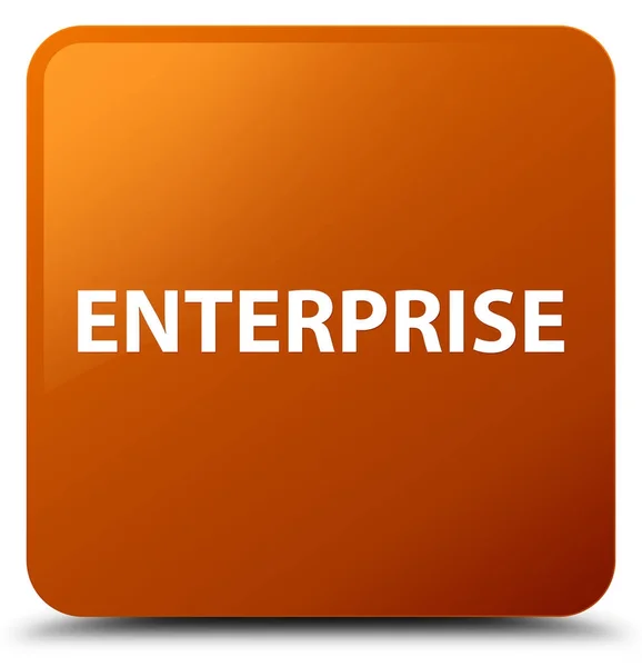 Čtvercové tlačítko Enterprise hnědá — Stock fotografie