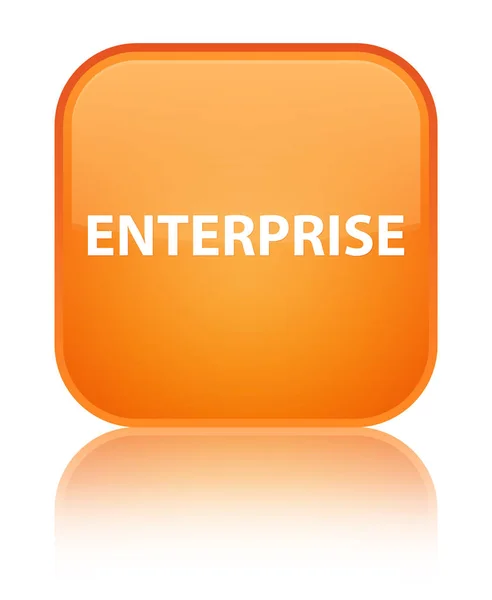 Enterprise speciální oranžové čtvercové tlačítko — Stock fotografie