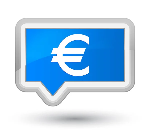 Символ знака евро голубая пуговица — стоковое фото