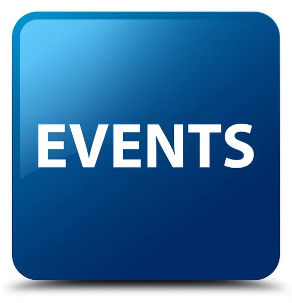 Events blue square button — Stock Photo, Image