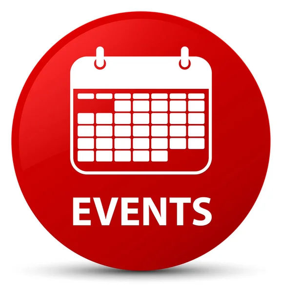 Ereignisse (Kalendersymbol) roter runder Knopf — Stockfoto